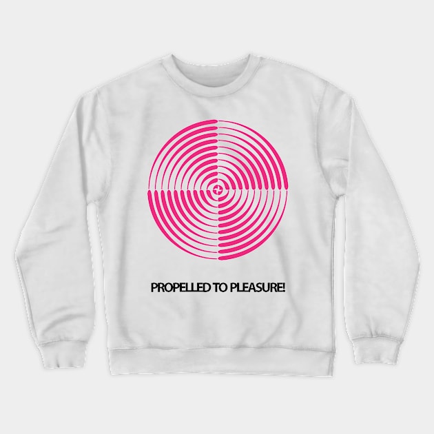 Propelled To Pleasure! - Pink Propeller Crewneck Sweatshirt by sleepingdogprod